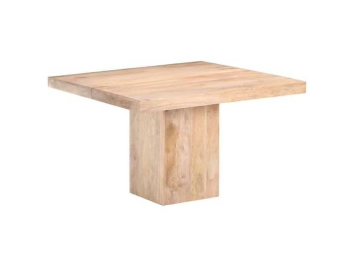 Todiikf Esstisch Massivholz Mango 120x120x77 cm Quadratisch Natur Stabiler Holztisch aus echtem Mangoholz für Esszimmer und Küche mit eleganter Handwerkskunst und robuster Basis.