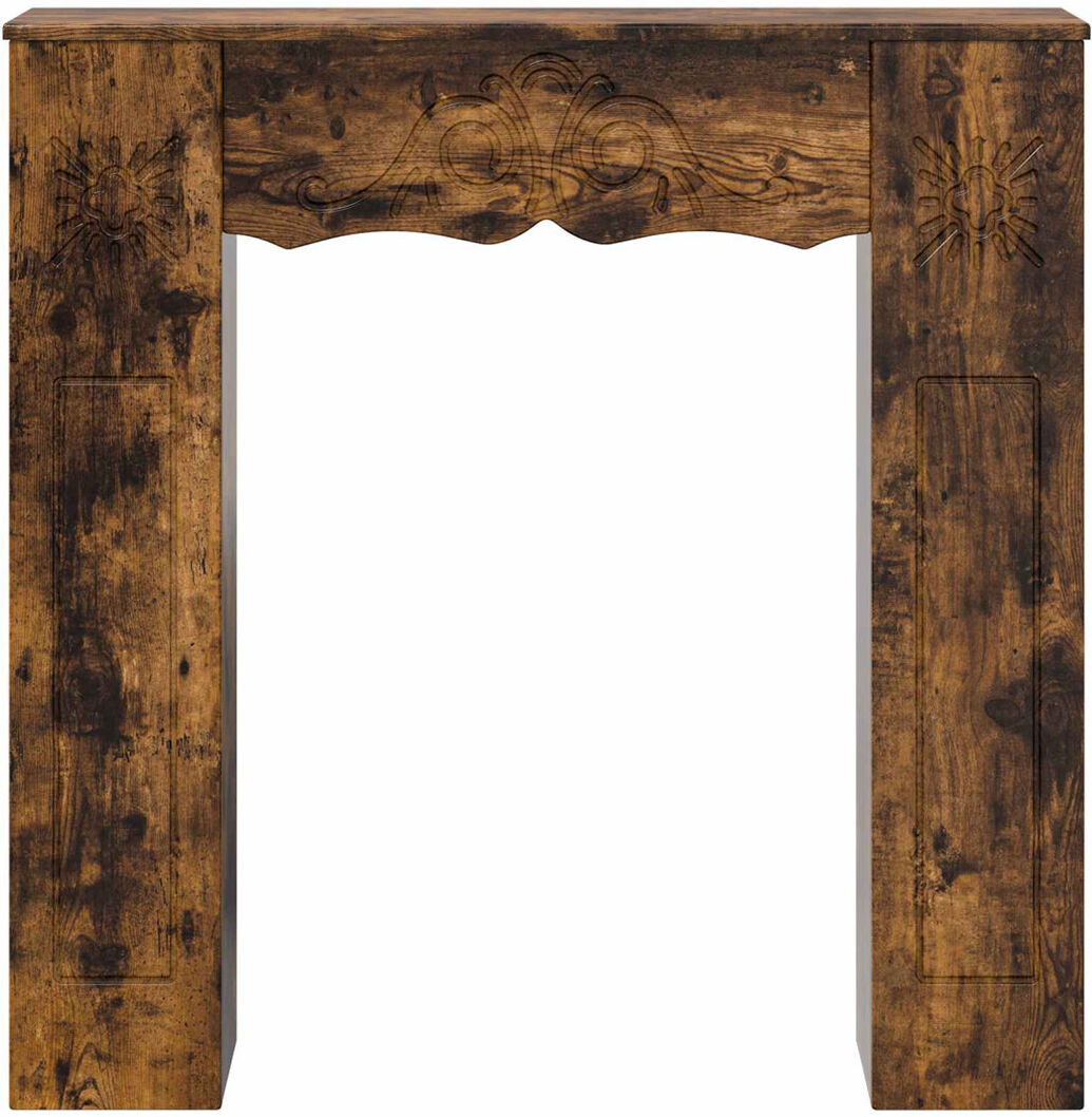 Brayden Studio Fireplace Mantel Surround Smoked Oak 102cm H X 102cm W X 20cm D