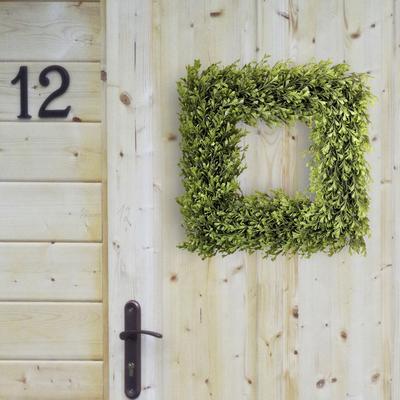 Regency International "Plastic Spring Boxwood Square Wreath 16"" - 16 Inches"