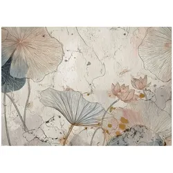 FOTOTAPETE Blumen Beton Beige 400x280 cm