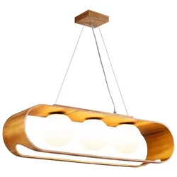 Accord, Pendelleuchte, Houten LED Hanglamp Sfera 3X E27 Max 40W Teak (E27)