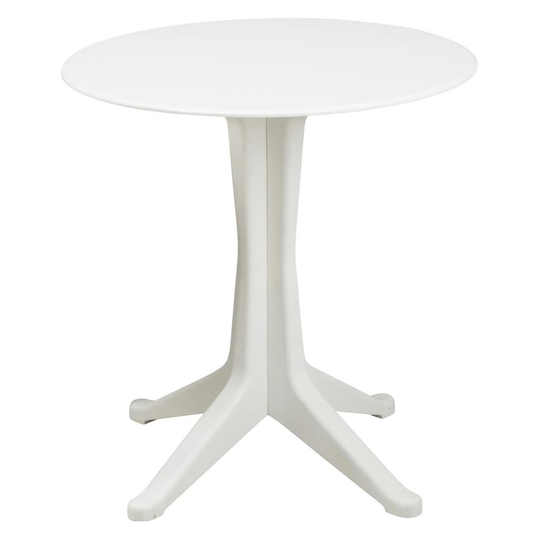 ProGarden Tisch Levante 70 cm weiss rund, Vollkunststoff (70 x 72 cm) (35004610)