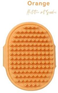 Inspired Finds Adjustable Rubber Pet Grooming Brush For Dogs & Cats orange