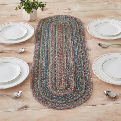 VHC Brands Multi Jute Oval Runner