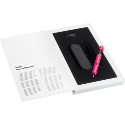 LAMY Kugelschreiber pico neon pink M Set Lederetui