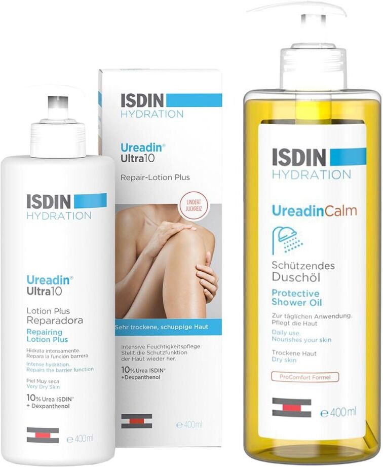ISDIN Ureadin Set beruhigende Körperpflege gegen Juckreiz 2x400ml