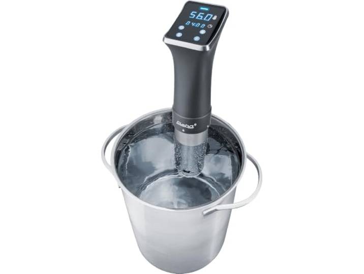 Steba Sous-Vide Garer SV 75, Grau Wasserdicht nach IPX 7, Erwärmt 20 Liter in ca. 45 Min auf 56°C, Abweichung max. 0,1°C, Wasserumwälzung 12,0 L/Min