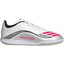 Adidas Kinderhallenfußballschuhe F50 Messi Club In - weiß / 30