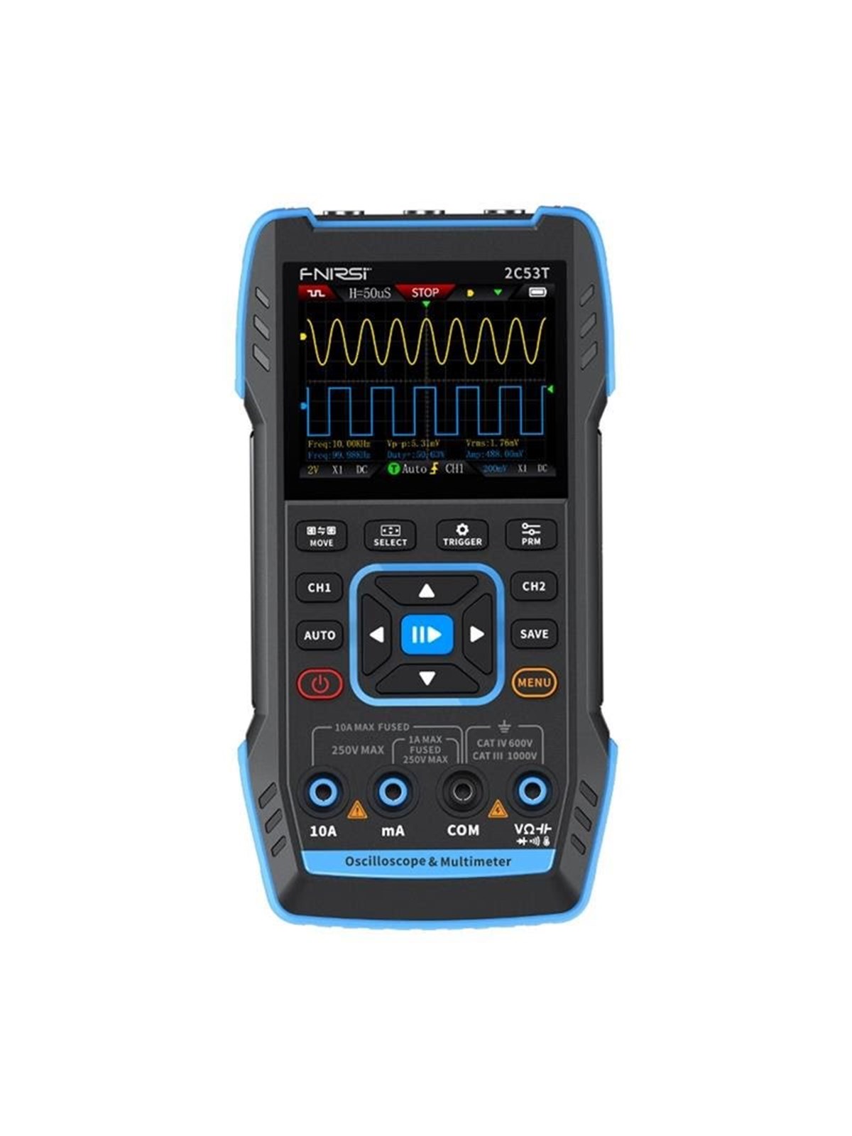 FNIRSI 2C53T Standard version, 50MHz 250MS/s Handheld 3in1 Oszilloskop Multimeter Signalgenerator