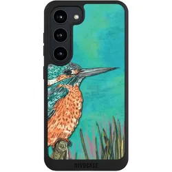 Nivocase Handyhülle für Samsung Galaxy S23 Hülle NIVOpure Case Schwarz Malerei Tiere Vogel (Samsung Galaxy S23), Smartphone Hülle, Schwarz