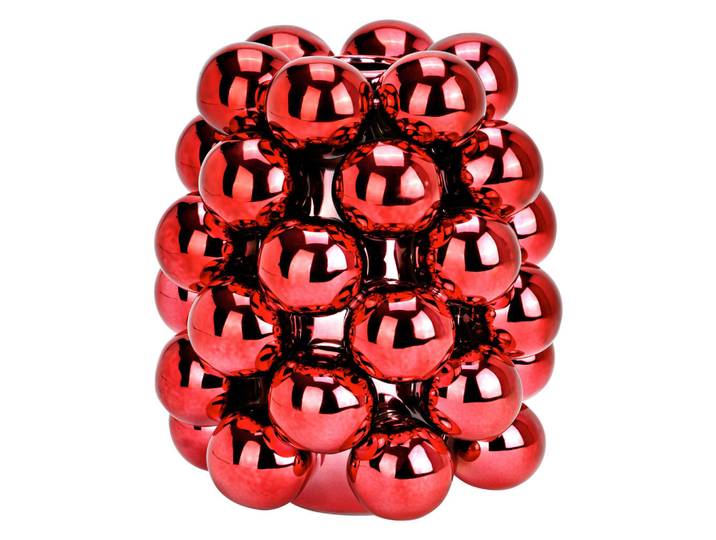 Vase, Rot, Keramik, 14.0x17.0x14.0 cm, Dekoration, Vasen, Keramikvasen
