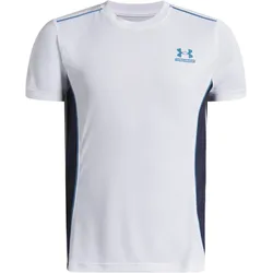 UNDER ARMOUR Tech Sport Fitness T-Shirt Jungen 100 - white/midnight navy/aegean blue M (137-149 cm)