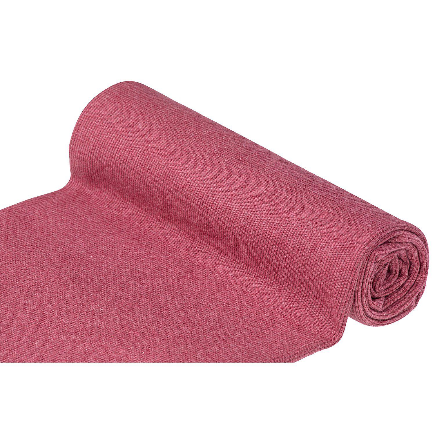 Rippen-Bündchenstoff "Comfort", mauve-melange