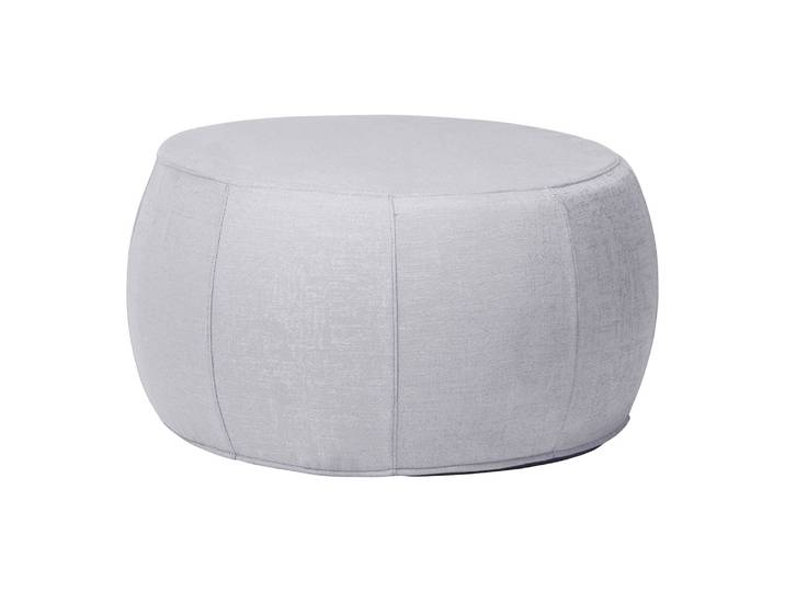 Stern POUF Ø70/79x41 cm Outdoorstoff hellgrau/seidengrau meliert