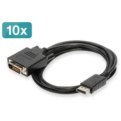 Digitus DisplayPort - DVI Adapterkabel, 10er Pack