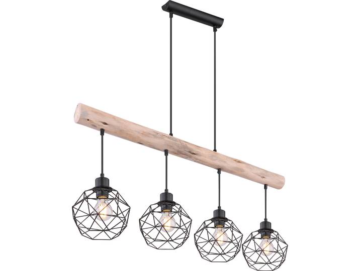 Globo Lighting Lampe à suspendre métal noir mat\, 4x E27