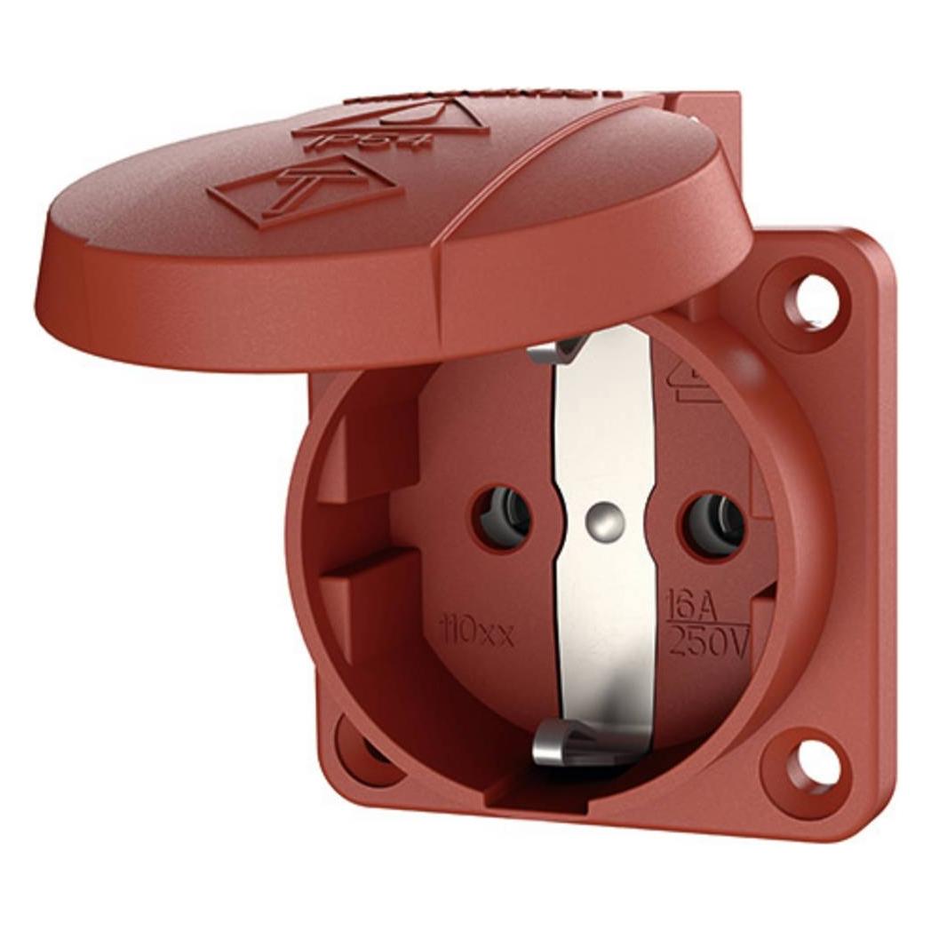 Mennekes Schuko-Anbau-Steckdose 11033 16A,2p+E,230V,rt SCHUKO Schutzkontakt-Anbausteckdose 40153941 (11033)