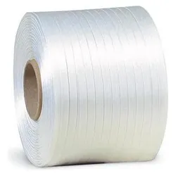 Transpak, Verpackungsmaterial, Umreifungsband Breite 9mm Länge 500m Gewicht 80g/qm Polyester weiss Reissfestigkeit 280kp