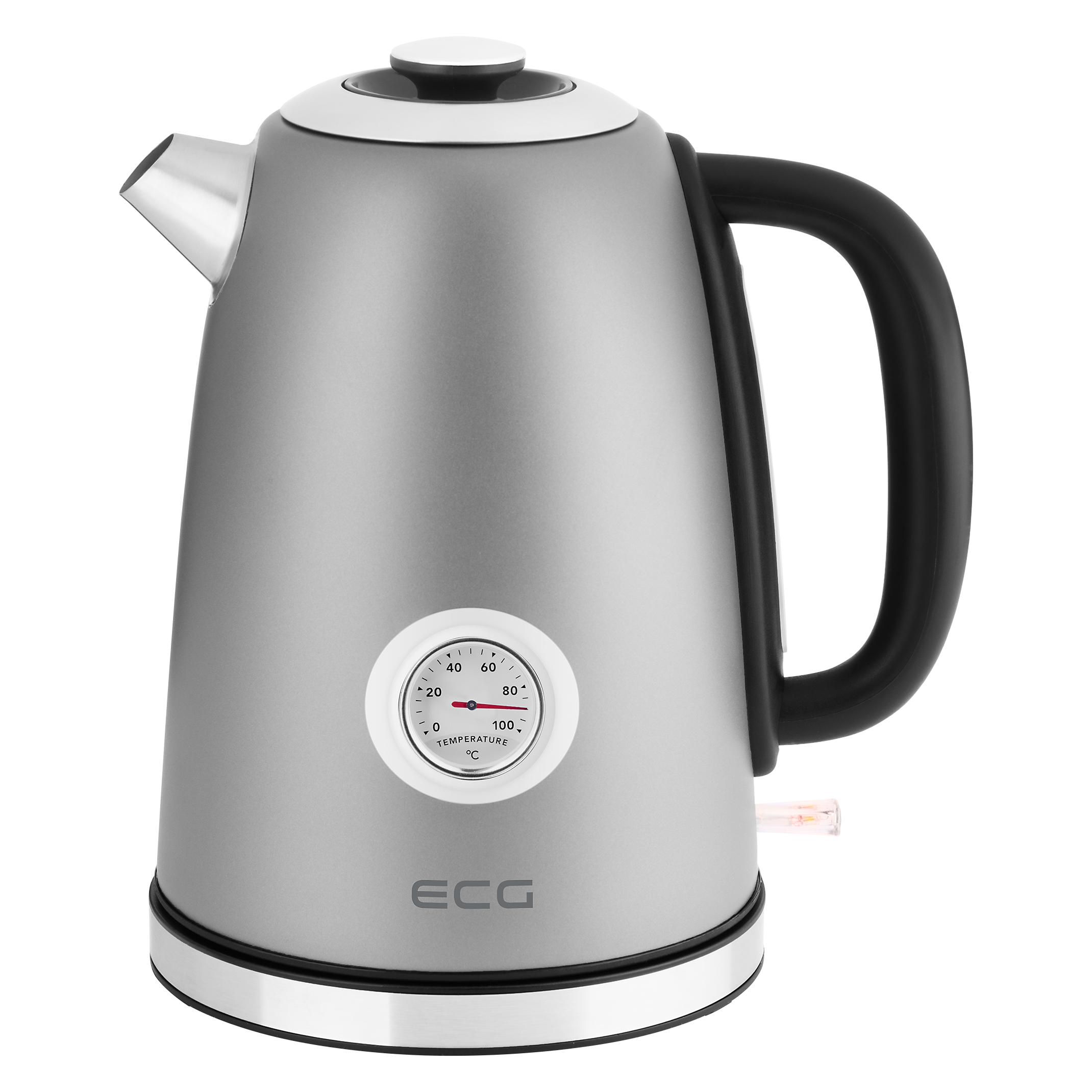 ECG RK 1700 Magnifica Antracito Electric kettle, 1.7L, Stainless steel (1.70 l) (ECGRK1700ANTRACITO)