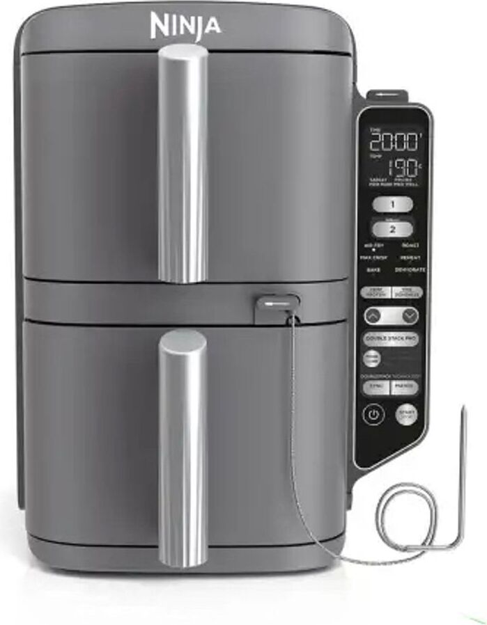 SharkNinja Ninja SL451EU, Heißluftfritteuse, 9,5 l, 40 °C, 240 °C, Doppel, Schwarz