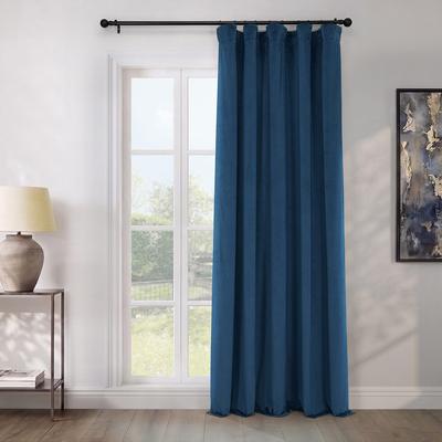 Exclusive Fabrics Heritage Plush Velvet Room Darkening Curtain (1 Panel) - Luxurious Single Drapery for Enhanced Room Darkening