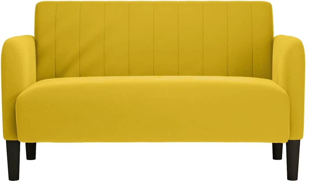 vidaXL Canapé causeuse jaune 109 cm velours