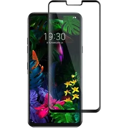 Screenguard LG G8 ThinQ Full Screen Panzerglas Schutzfolie 2.5D 9H (LG G8 ThinQ), Smartphone Schutzfolie, Schwarz