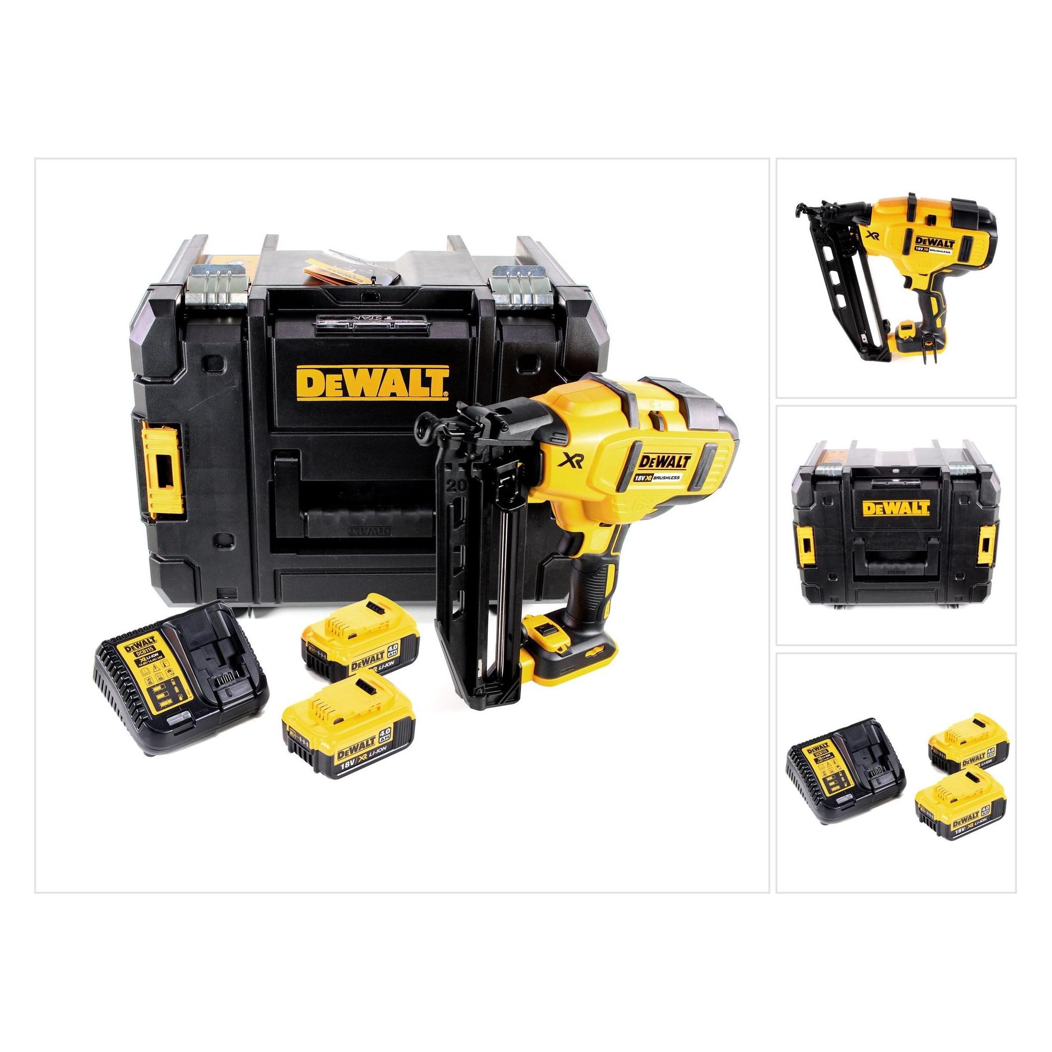 DeWalt DCN 660 M2 Akku Nagler 18V 32 - 63mm Brushless + 2x Akku 4,0Ah + Ladegerät + Koffer (Nagelpistole) (37951247)