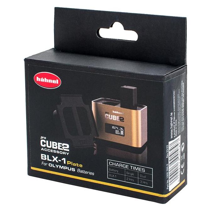 Hähnel Ladegerät für die ProCUBE 2 Platte für Olympus BLX-1 Akku (Kamera Akku Ladegerät) (1000 584.0)