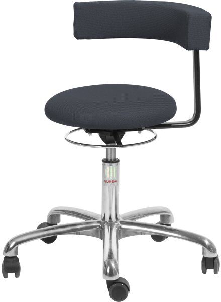 Global Saturn Stol, Sort, Stof, 45-58 Cm, Alu