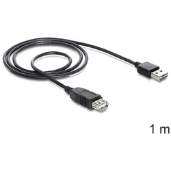 DeLOCK EASY-USB 2.0-A - USB 2.0-A, 1m USB Kabel USB A 0,48 Gbit/s Schwarz