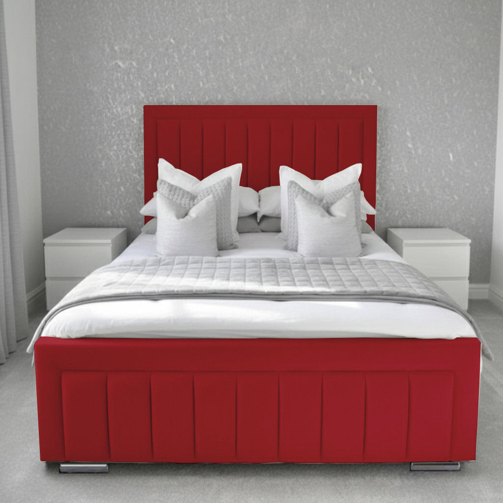 Canora Grey Abianna Upholstered Bed Red Single (3')