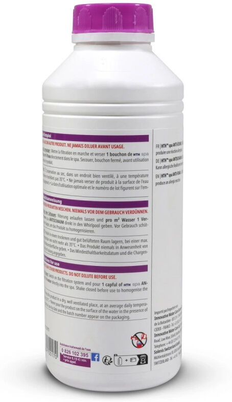 Anti-écume (anti-mousse) hth Spa - 1 litre