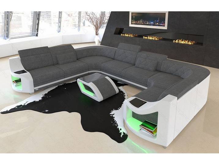 Couchlandschaft Genua U-Form in Stoff