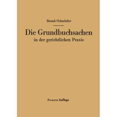 Die Grundbuchsachen in der gerichtlichen Praxis, Taschenbuch von Arthur Brand,Leo Schnitzler, Springer Berlin, 978-3-642-86277-9
