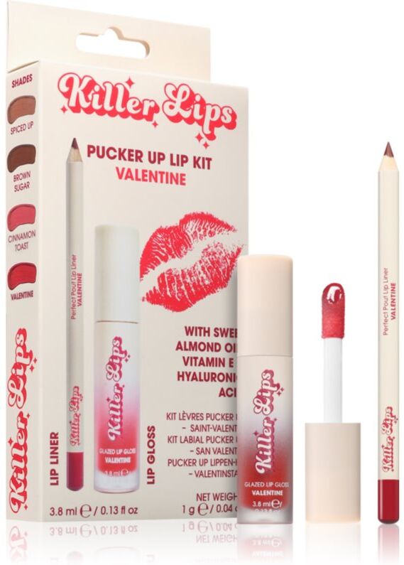 Killer Lips Pucker Up Lip Kit set for lips W Valentine