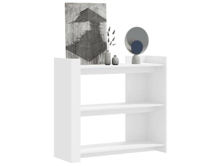 KPOUTRFG Konsolentisch Weiß 100x35x90 cm Holzwerkstoff mit Stauraum Schlankes Design, pflegeleichte Oberfläche, vielseitig als Ablagefläche nutzbar, mit Wandhalterung