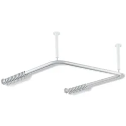 Hewi 801 Vorhangstange 801.34.32050 1500 x 1500 mm, 46 Vorhangringe, stahlblau, für Duschwanne