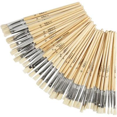 Creativ Company YellowLine Pinsel-Set, Nr. 6+8+10+12, 48 Stk