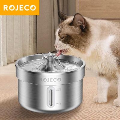 Inspired Finds ROJECO Stainless Steel Cat Water Fountain 3.2L Smart Pet Drinking Dispenser ROJECO Stainless Steel Cat Water Fountain 3.2L Smart Pet Drinking Dispenser