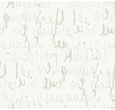 Seabrook Designs Theobald Calligraphy Unpasted Wallpaper