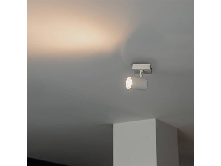 Spot intelligent blanc orientable carré avec Wifi GU10 50mm -