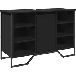 Helloshop26 - Moderner platzsparender Waschtisch 91 x 35 x 60 cm schwarzes Holz