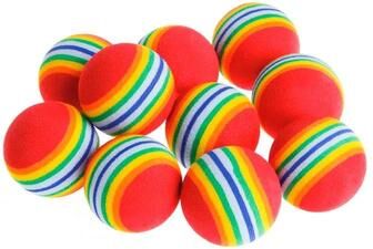 Uplifted Finds High Bounce Rainbow EVA Rattle Toy Balls (3.5cm) 10 Pcs