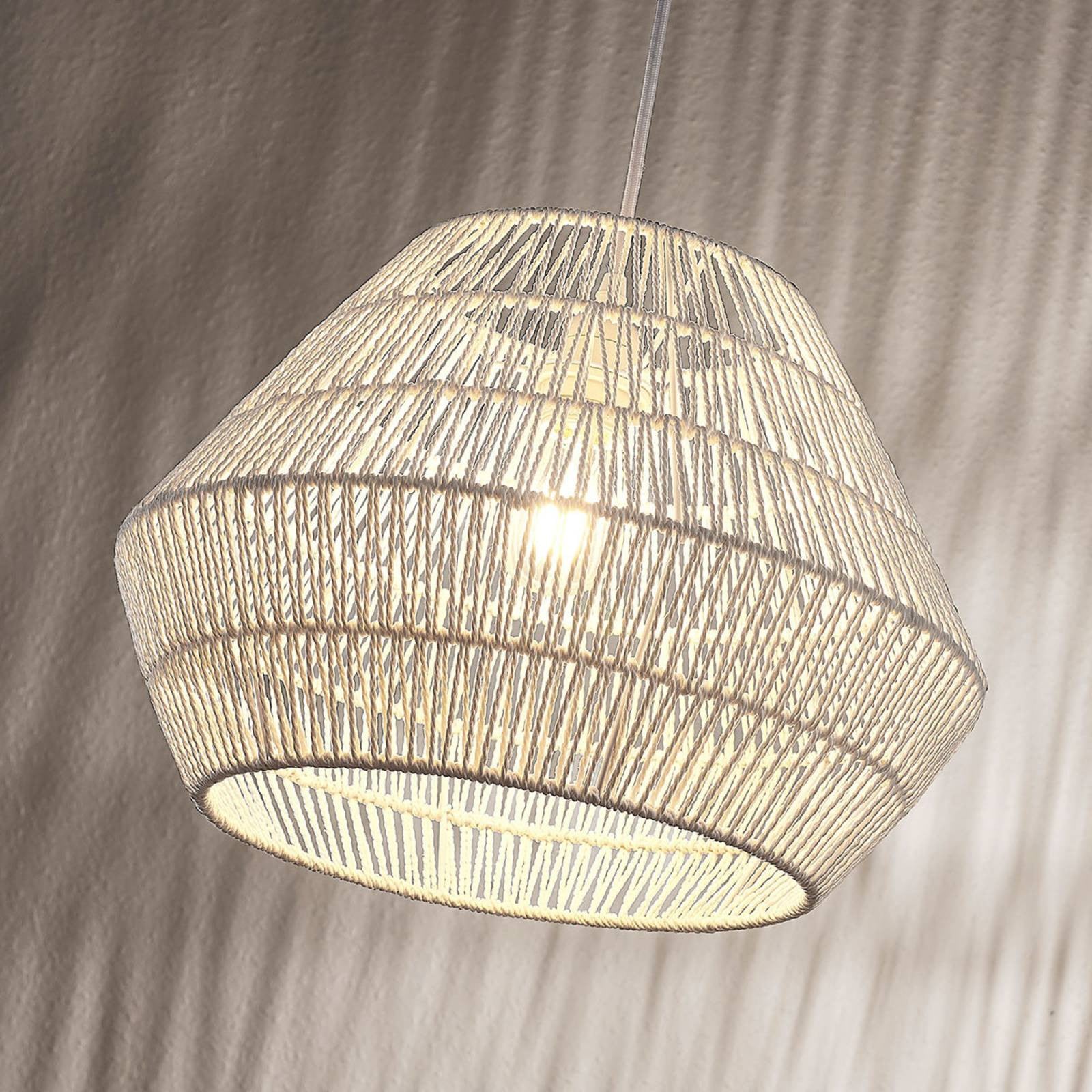 Lindby Hanglamp Ottavio, Modern, Wit Papier, Dimbaar