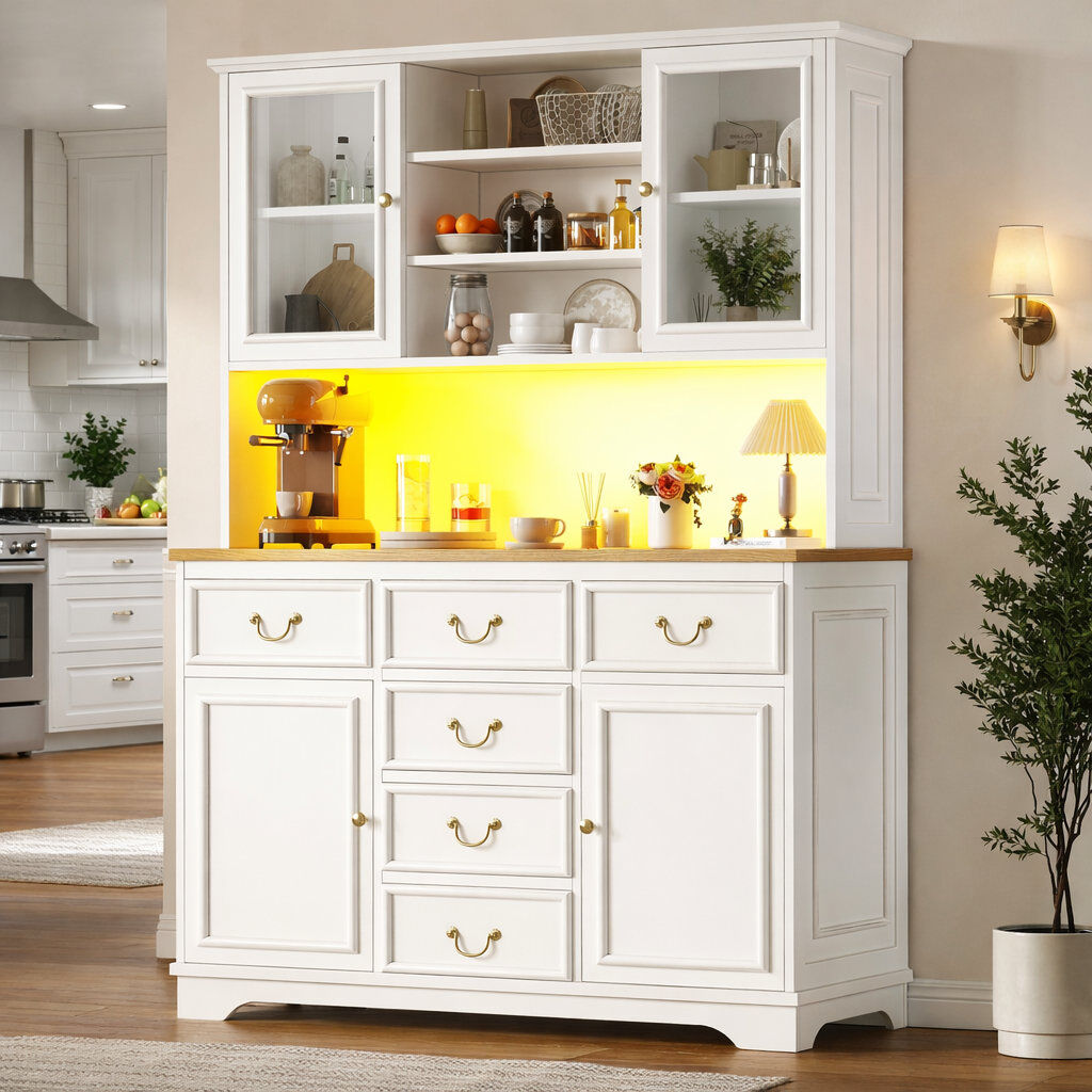 Leisure 180 cm H Kitchen Pantry Natural 180cm H X 118cm W X 40cm D