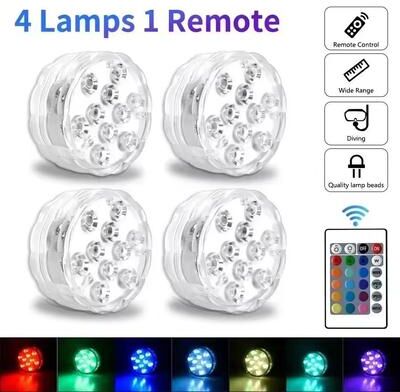 Inspired Living RadiantWave Under Water RGB Ambient Light Strip (Battery Powered & IP68 Waterproof) 10led 4pcs