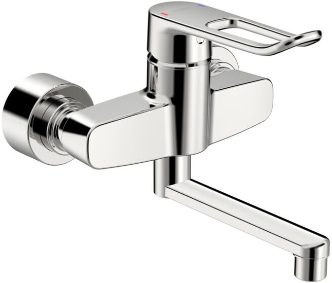 Hansa HANSACLINICA Mitigeur lavabo monocommande, saillie 227 mm, montage mural, chrome (01516286)