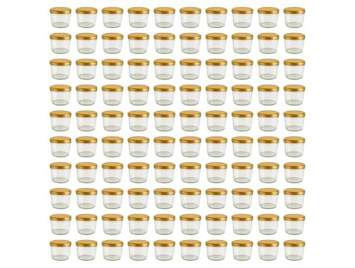 Vitrea 200x Marmeladengläser 230 ml - mit Deckel Gold TO 82 - Einmachgläser zum befüllen mit Schraubdeckel - Sturzgläser für Marmelade Schraubgläser - leere Gläser - 200 Stück