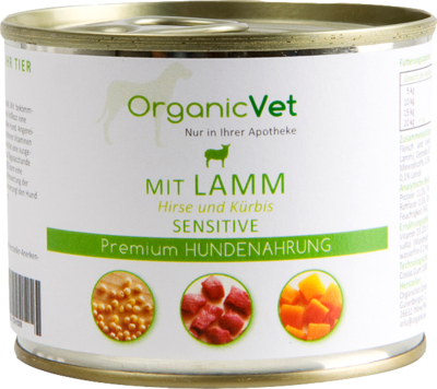 organicVet GmbH DOSENNAHRUNG Sensitive Lamm f.Hunde 200 g 05741008